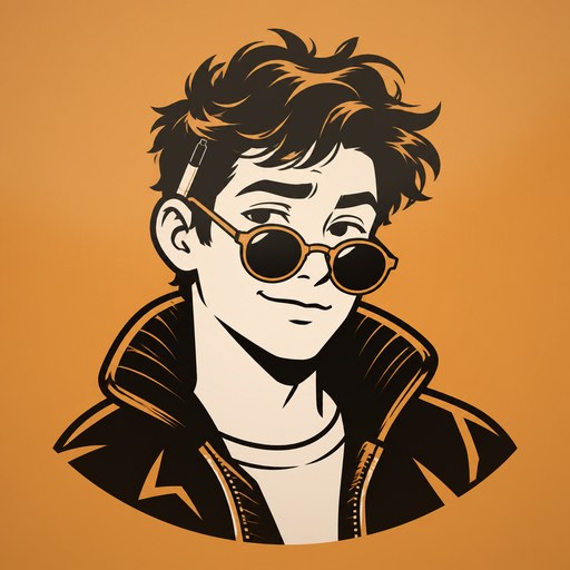 Joe, the Studio Joe mascot: a cartoon guy in round sunglasses with a marker tucked behind his ear